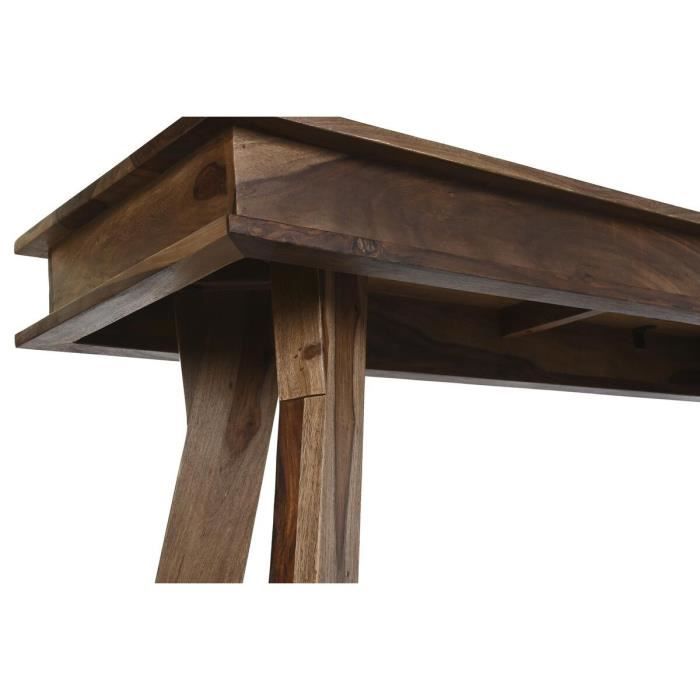 Table d'appoint - Sheesham - 135x40x76 cm - Bois massif - Style alpin - Couleur naturelle