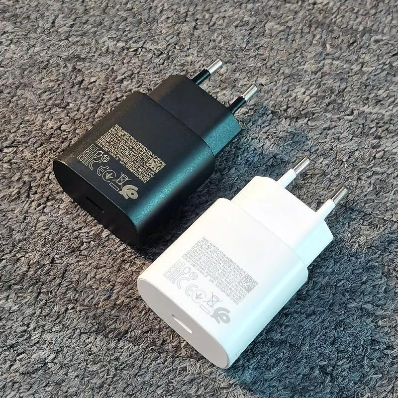 25W Super Fast Charger Type C Adapter For Galaxy S24 S23 S20 S21 S22 Plus Note 20 10 A55 A35 A25 A15 Z Flip Fold 6 5 4 3