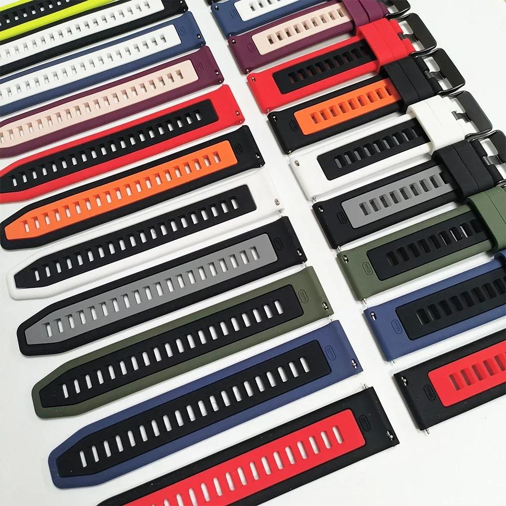 Silicone 20mm 22mm Band For Amazfit GTR 4 3 Pro/GTR 2e Watch Strap ForBALANCE 2/GTS 4 2 mini/Bip 6 5/Active 2 Bracelet Watchband