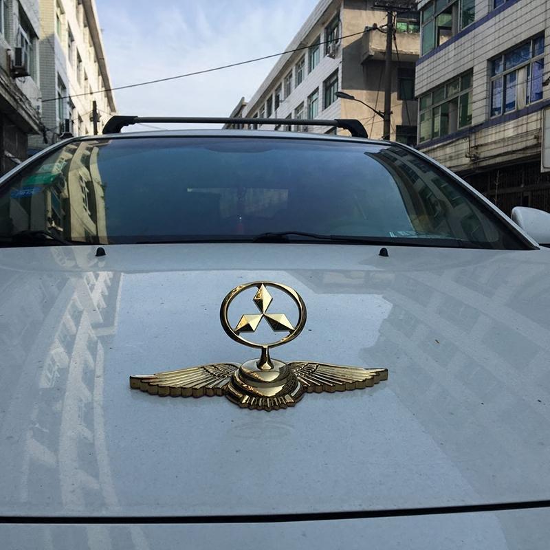 Автомобильный металлический хромированный значок Передний значок на капот для Mitsubishi L200 Pajero RALLIART ASX Lancer Outlander Mirage Eclipse Декор