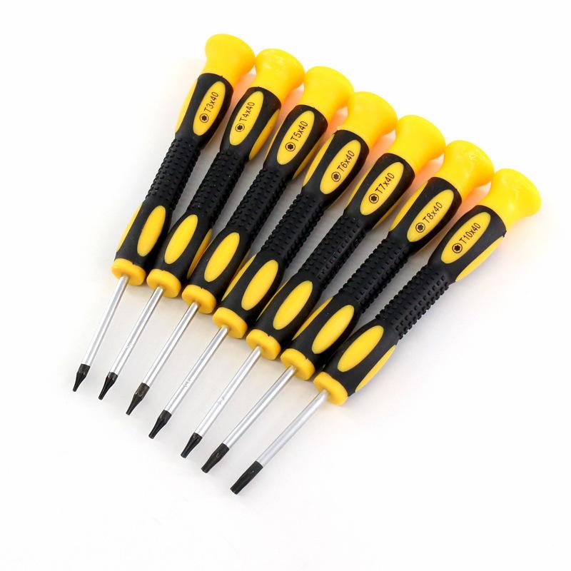 1/7pcs Torx Screwdriver Bit Set T3 T4 T5 T6 T7 T8 T10 Mini Hexagon Screwdriver Game Console Handle Disassembly Repair Tools