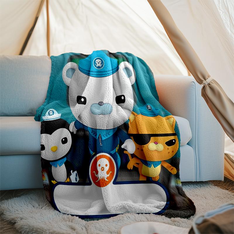 The Octonauts Theme Printed Blanket - Perfect for Couch, Bed, Travel & Outdoor Use | Machine Washable, Cozy & Durable.