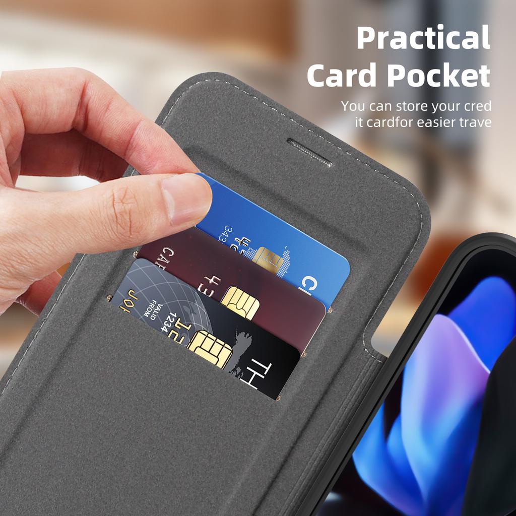For Google Pixel 10 Pro Xl 9a 9proXl 8 Pro Card Holder Flip Magnetic Wireless Charging Business Retro Phone Case Leather Cover