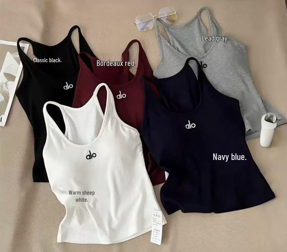 Камисоль с вышивкой в виде надписи кистью в стиле ранней осени: Классическая, универсальная, однотонная утягивающая майка-борцовка