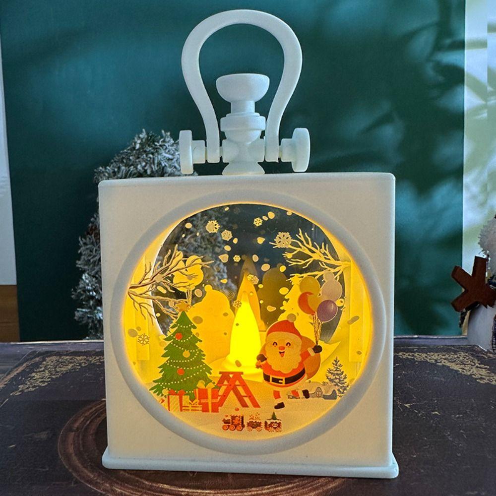 Santa Christmas Portable Lantern Christmas Tree Christmas Hanging Lamp  Bedroom Decor