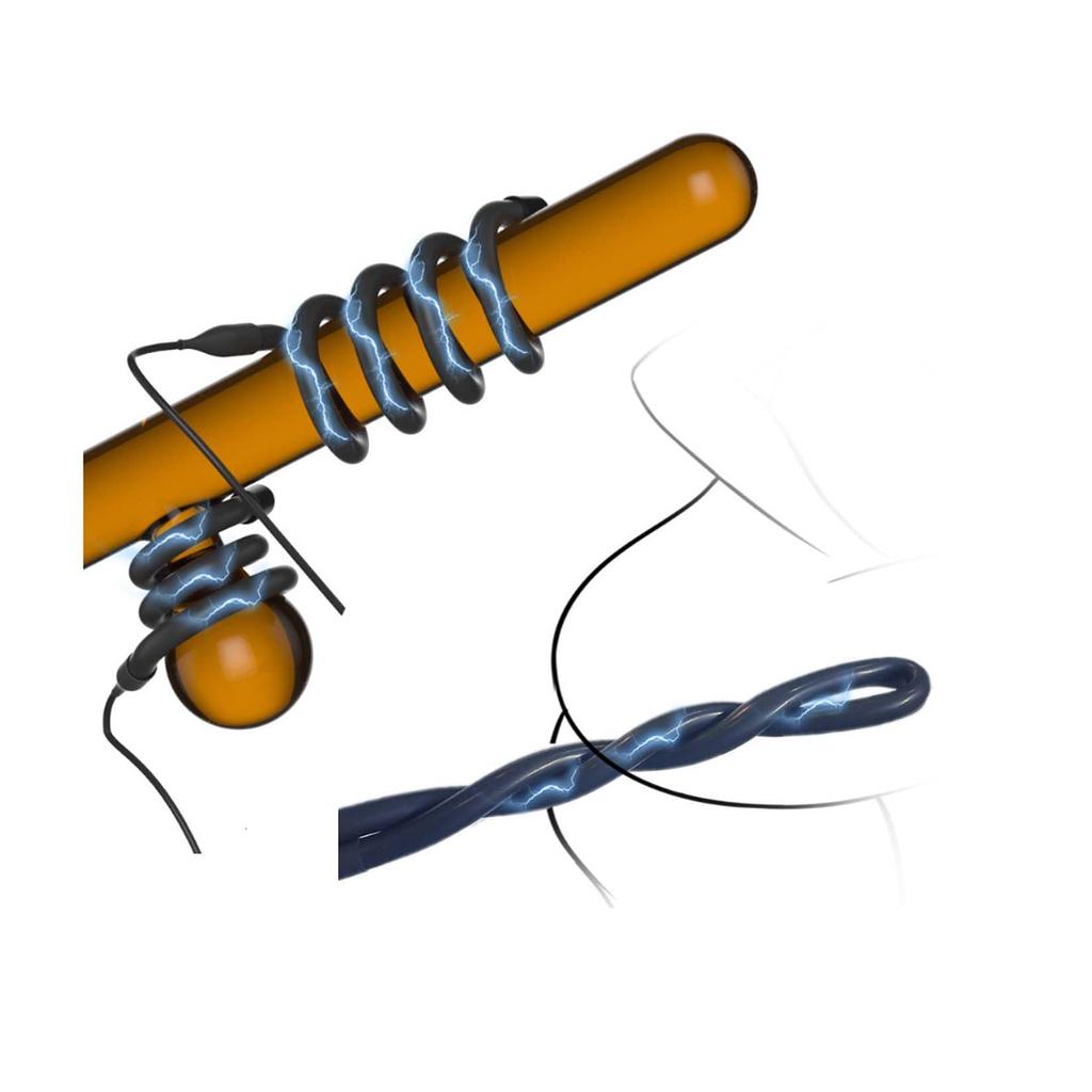 Penis Ring Electric Shock Adjustable Size Cock Ring Silicone SM Electric Cock Ring Penis Ring Adult Toy Anal Development Electric Shock Multi-function