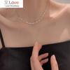 925 Sterling Silver Sparkling New Necklace Disc Clavicle Chain Simple Bare Chain Multifunctional Ladies Jewelry Party Gift