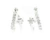 Platinum 900 Diamond Eternity Twin Earrings It Looks Like You Are Wearing Two Earrings [KASHIMA] 0.2ct