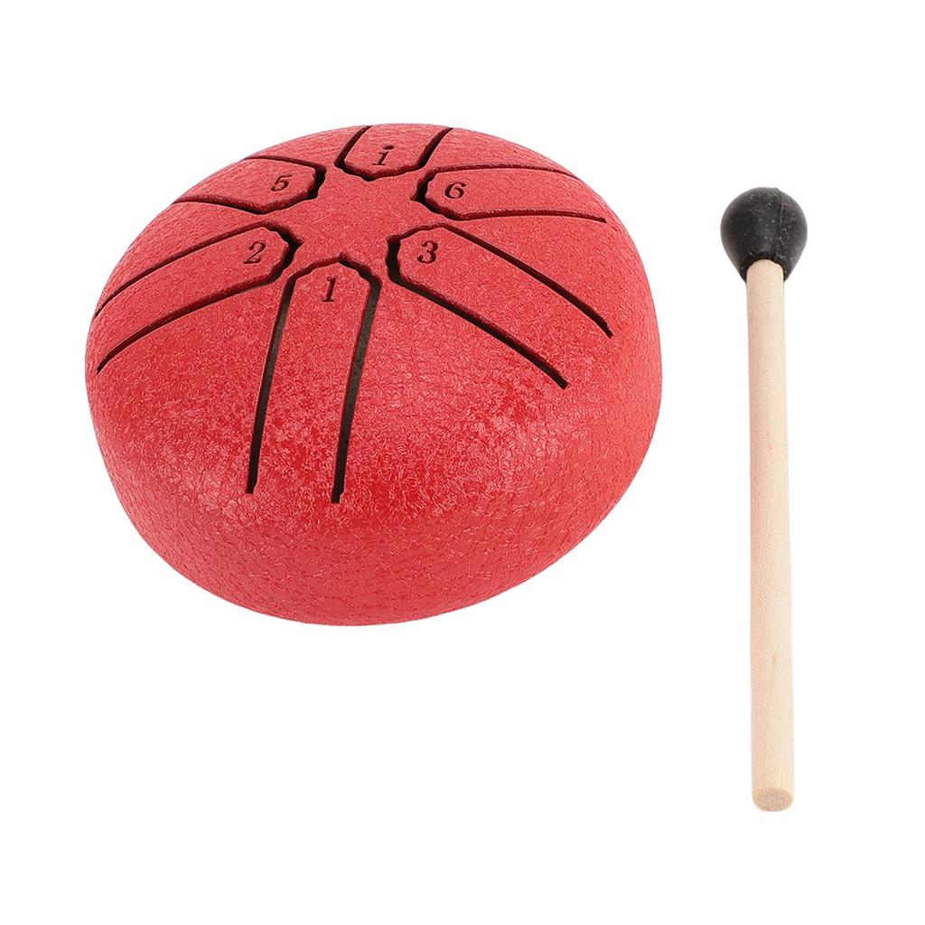 3in Steel Tongue Drum 6 Tones Mini Worry Free Drum for Mediation Mind Body Healing Yoga Percussion