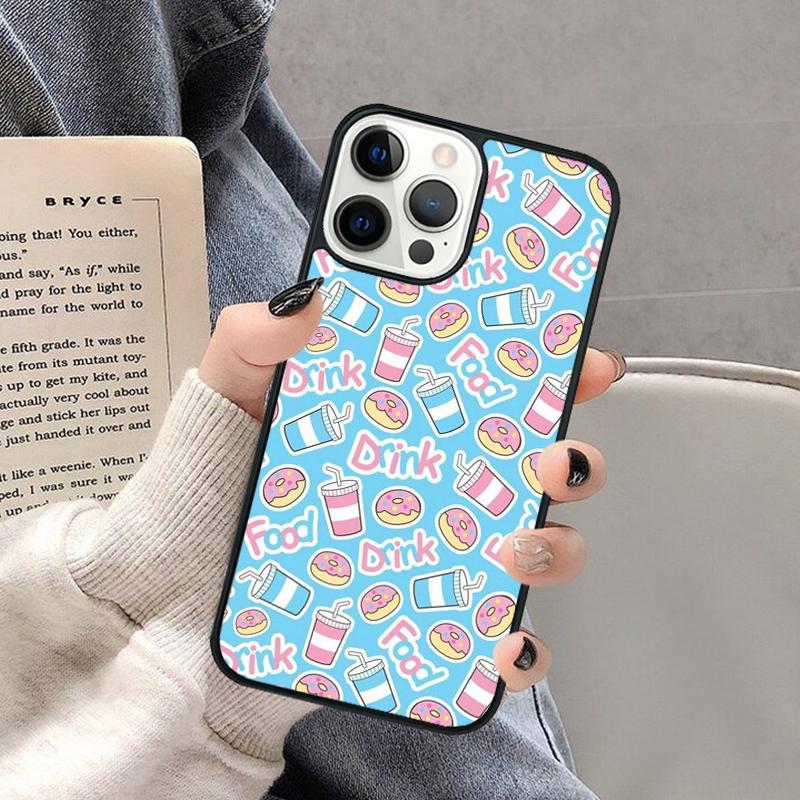 Милый японский молочный напиток со вкусом клубники Чехол для телефона iPhone 17 Air 16 16e 15 Plus для Apple 13 11 12 14 Pro Max