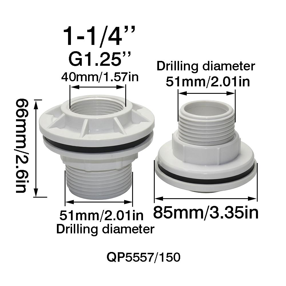 1-1/4'' 1/2'' 3/4'' 1'' Двойная внутренняя резьба Соединители для баков для воды Аквариумные аксессуары Соединитель для аквариума Фитинг для шланга полива