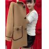 Mid-Length Stylish Imitation Cashmere Wool Coat for Mothers - Autumn/Winter [6602]