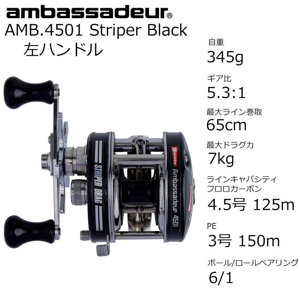 Катушка AbuGarcia Striper Black Round Classic Swedish AMB.4501 Леворукая,