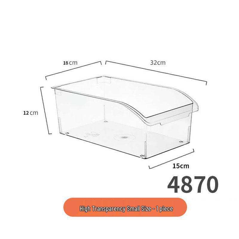 Transparent Kitchen Cabinet Organizer and Under-Sink Storage Box for Snacks and Sundries
