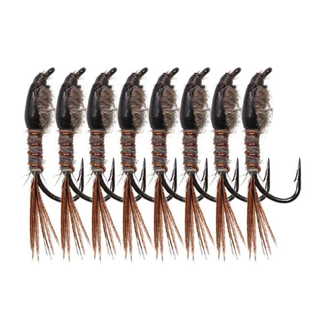 5-30 шт. быстро тонущая черная спинка кроличьих ушей, вольфрамовая бусина, голова нимфы, мухи, форель, приманки для рыбалки нахлыстом #10