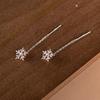Элегантные серьги-кисточки «Снежинки» с цирконами – Легкая роскошь, Рождественский подарок для нее