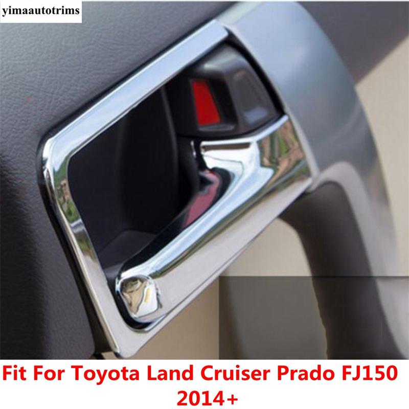 Car Inner Door Handle Bowl Decoration Cover Trim For Toyota Land Cruiser Prado FJ150 2014 - ABS Chrome Accessories Interior