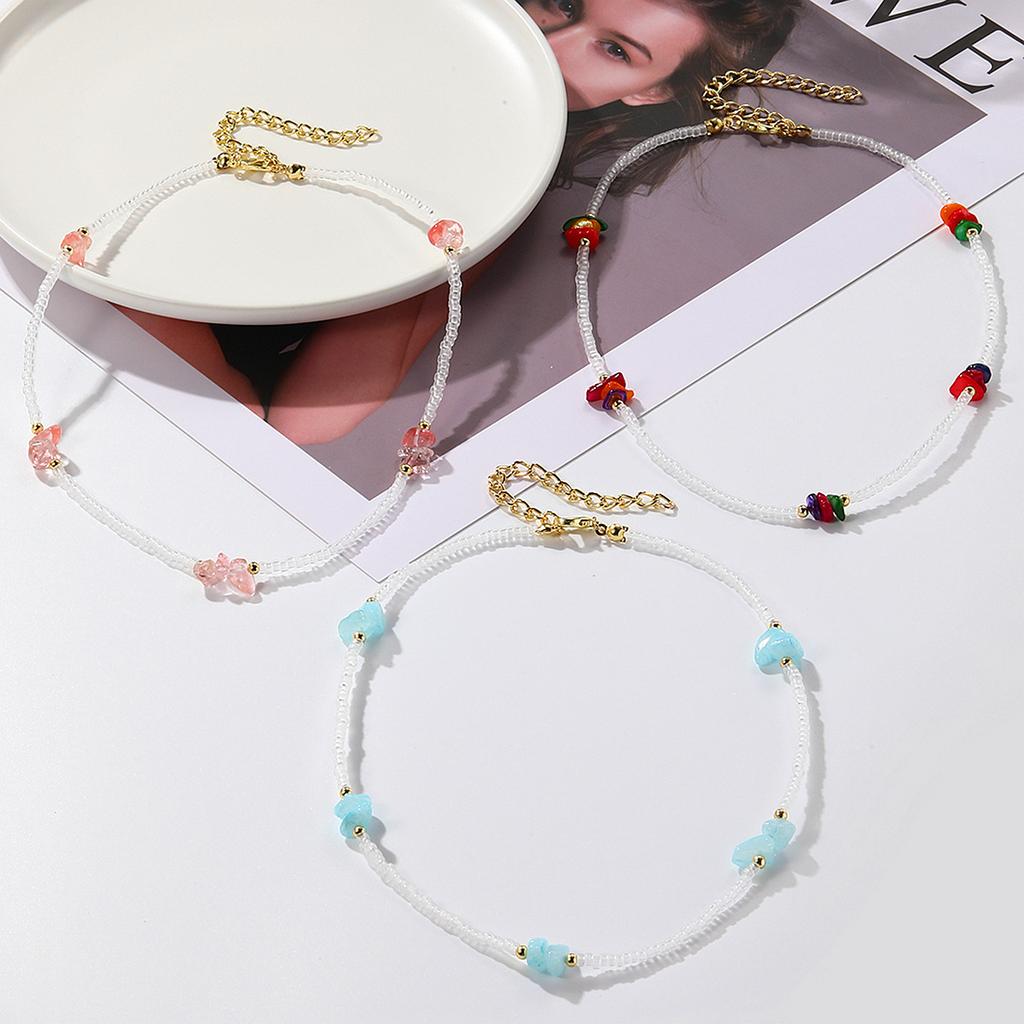 Ожерелье для женщин Ожерелья из бисера Женские сотни с высококачественным чувством не теряющего цвета Ожерелья из бисера ручной работы Ins Красочные ожерелья из бисера