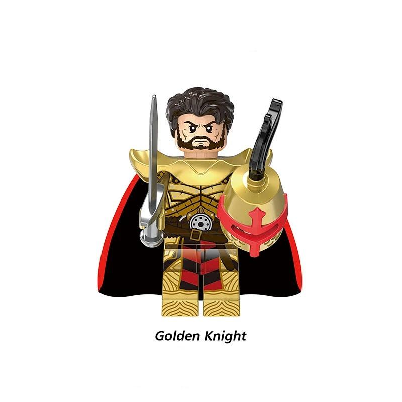 Средневековый рыцарь-защитник Золотой рыцарь Сборные игрушки