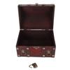 Treasure Chest Storage Box with Combination Lock Handcraft Exquisite Wood Treasure Box for Jewelry