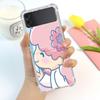 Роскошный чехол для Samsung Galaxy Z Flip 3 4 5G Funda Z Flip3 Clear PC Hard Противоударный чехол для телефона Shell LittleTwinStars Cute