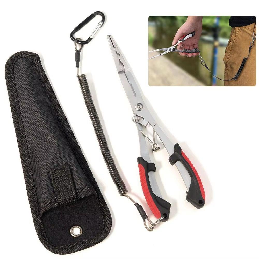 1 Set Split Ring Opener Fishing Pliers Portable Fishing Line Cutter Angling Helper