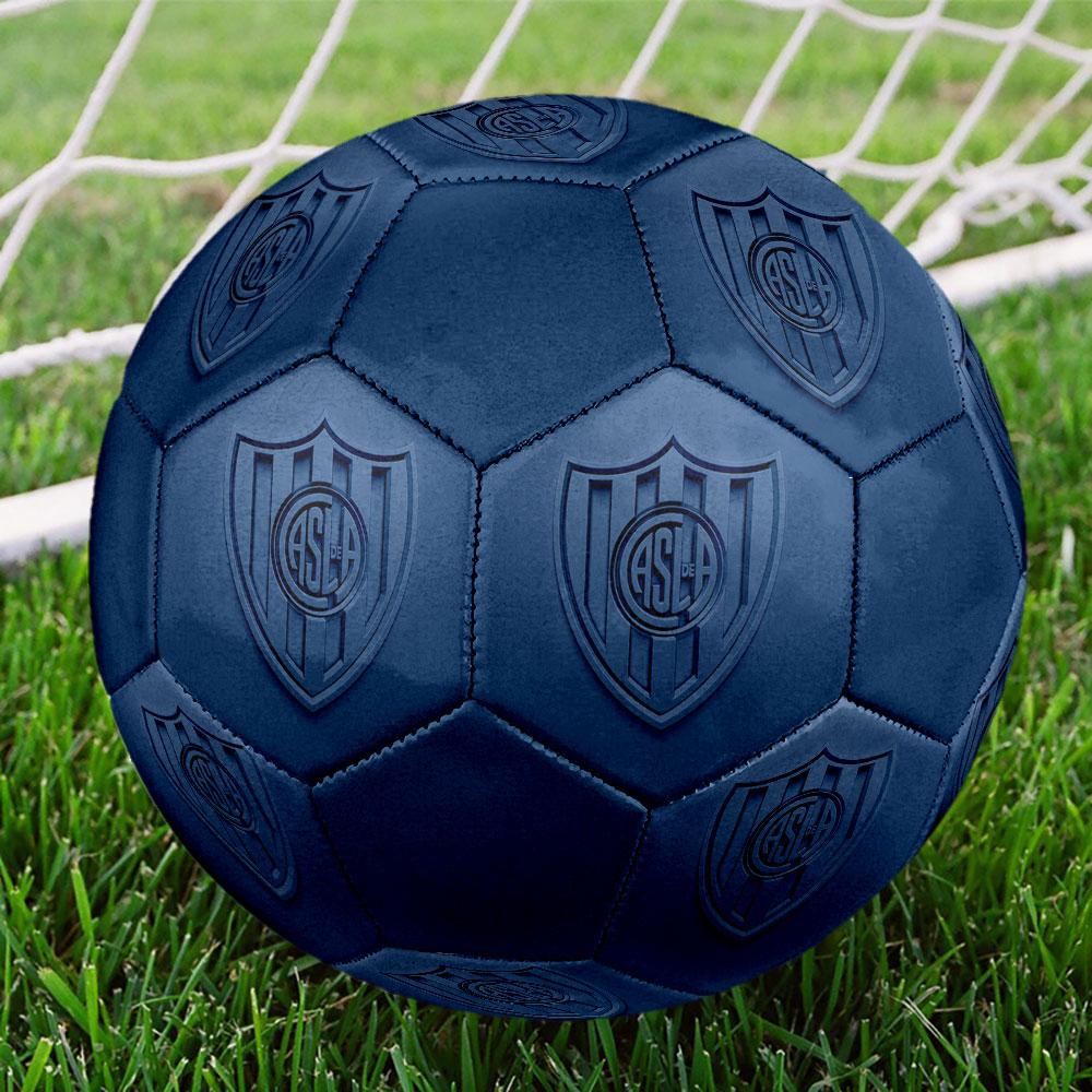 San Lorenzo de Almagro Size 5 Soccer Ball, Machine-Stitched PVC, Durable & High Bounce, All Ages Fit, fan merchandise, matches & outdoor use.