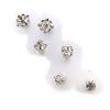 Les Trésors De Lily [J7743] - 3 пары белых сережек «Кристалл».