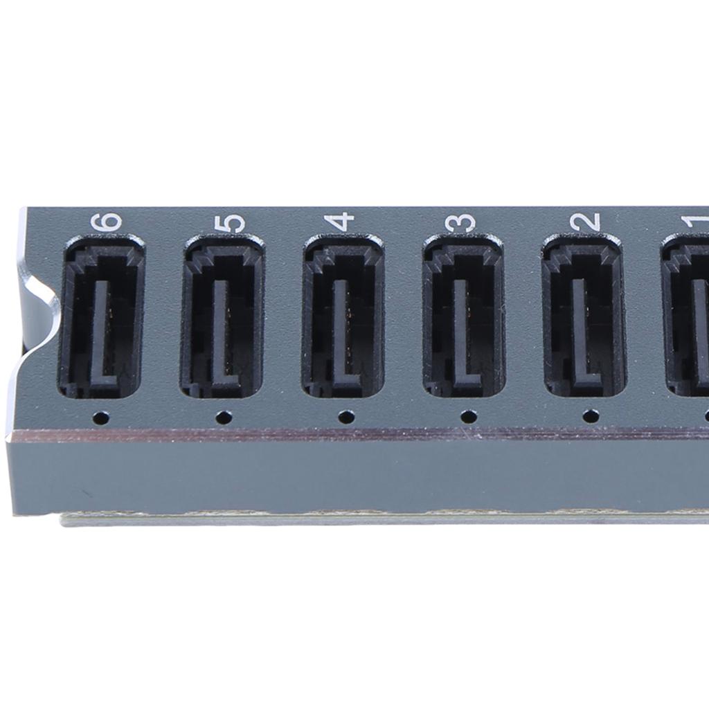 M.2 M KEY NVMe To 6 Ports SATA Convert Card with Smart Indicator M.2 To SATA 3.0 Riser Card ASM1166 Chip for Desktop PC