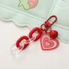Брелок-подвеска в виде сердца из смолы с колокольчиком, креативный женский, цветной, пластиковый, брелок для ключей, чехол для наушников, сумка, аксессуары