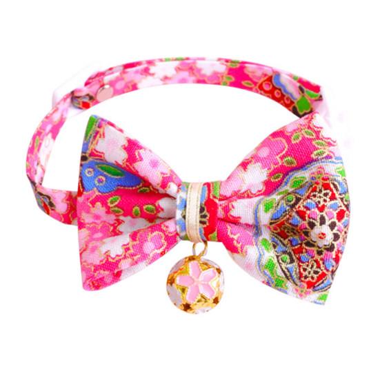 Ошейник для домашних животных в японском стиле, регулируемый отрывной воротник для домашних животных, кошек, собак, ошейники с бантом для