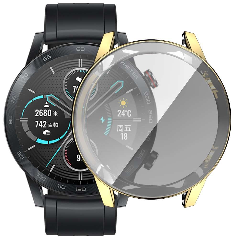 Luxury Soft Protective Shell TPU Watch Case Plating 360 Full Cover Screen Protector