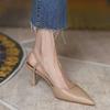 Shoes for Women 2024 Brand Pointy Slingbacks Ladies High Heels Summer Fashion Pumps Shallow Slip On Shoes Female Party Sandals