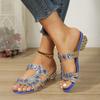 Женские тапочки Лето Новые Тапочки со стразами Женские Полые Повседневные Тапочки Шлепанцы Женская Мода Пляжные Сандалии Zapatos De Mujer