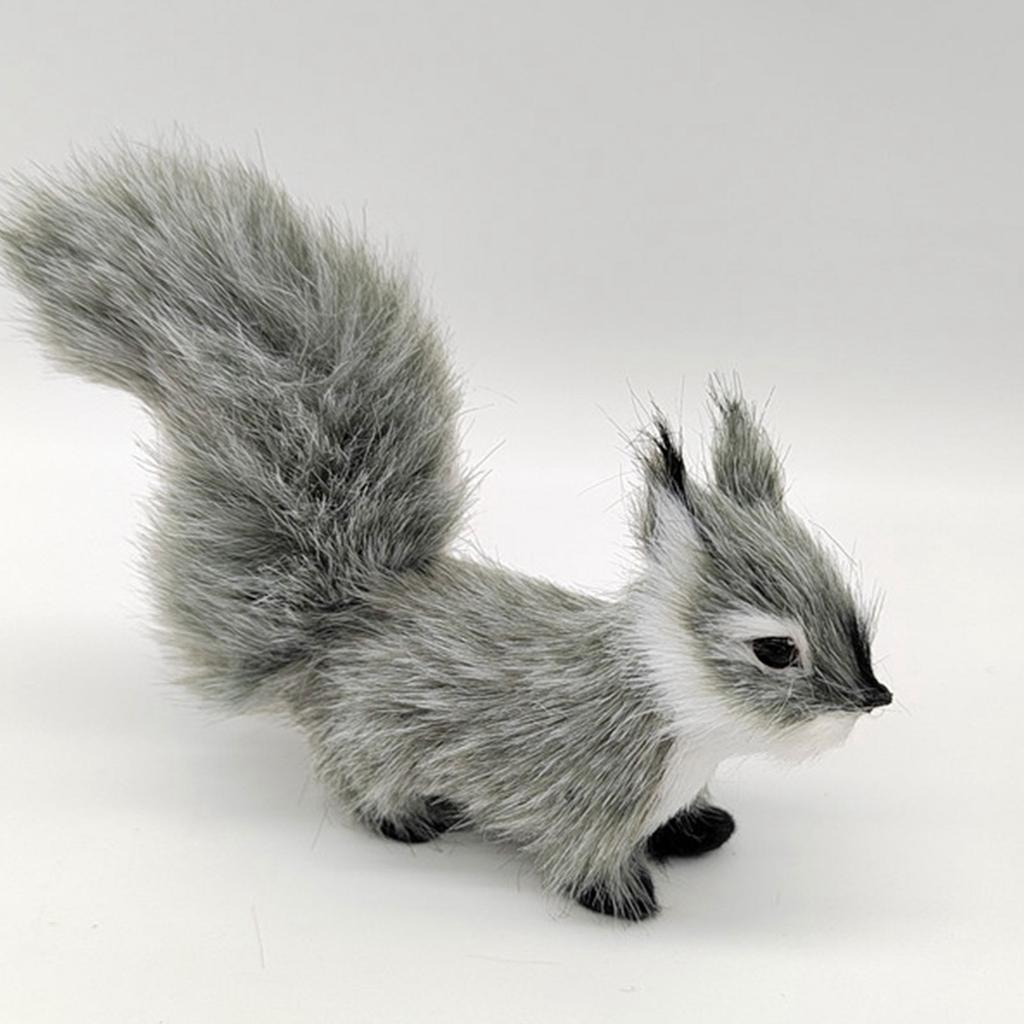 Realistic Squirrels Figurine Simulated Stuffed Plush Figure Animal Sculpture Perfect Addition To Christmas Table Decor