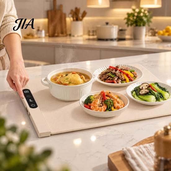 Электрический подогреватель для кухонной столешницы, 38x62 см, сворачиваемая теплоизоляционная доска для буфета с 6 регулируемыми температурными зонами