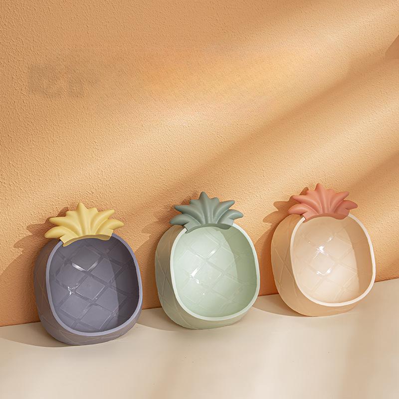 Пластиковая миска для домашних животных с рисунком ананаса и клубники, миска для домашних животных с защитой от ветра и столкновений, миска для кошек, большая емкость для собак