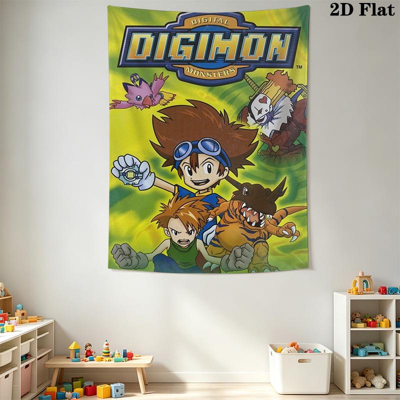 Digimon Pattern Home Decor Tapestry, Wall Hanging, Decorative RV Wall Cloth.NGT0928543