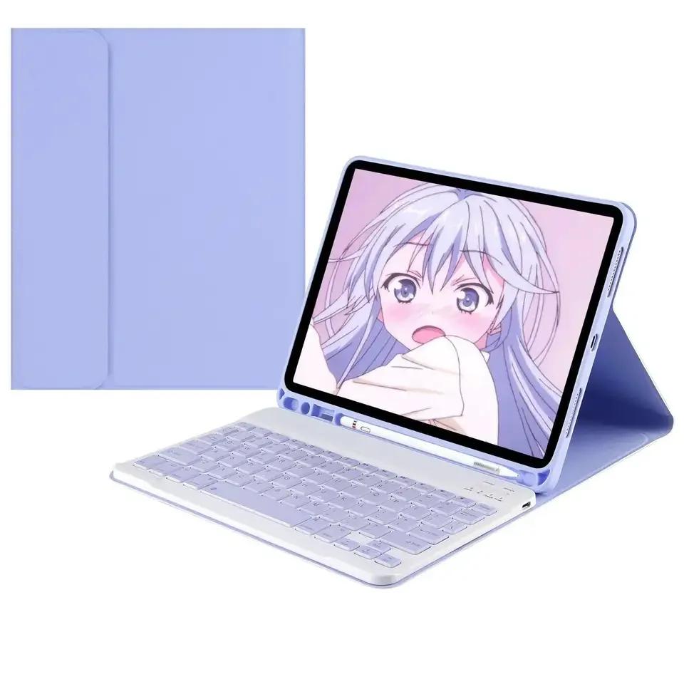 Colorful Candy Bluetooth Keyboard Magnetic Leather Stand Case Covers for IPad 7 8 9 10th Pro 11 Air 4 5th Mini 5 6 10.2 Inch