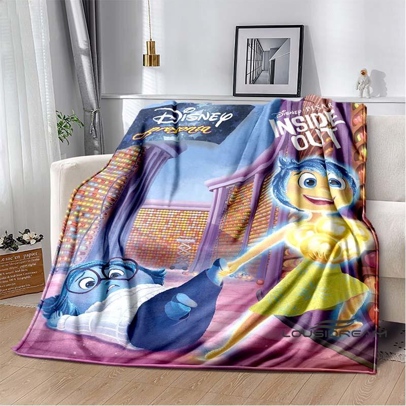 The Inside Out 2 Cartoon-themed Cute Printed Blanket Is A Warm and Cozy Gift Suitable for Both Adults and Children.