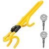 IKY Relay Attack Prevention Steering Wheel Lock with Double Simply Hook Key, Locking, Anti-Theft, Versatile, Vandal-Resistant,