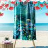 Underwater Ocean Scene with Coral and Turtles Beach towel quick-drying for travel outdoor sports jogging beach and swimming