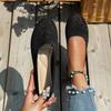 Однотонные туфли с круглым носком Fly Woven Flat Sole Single для женской повседневной одежды, дышащие полые трикотажные туфли, рабочая обувь