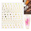 3Pcs/Set Nail Decals Non-Fading Luxury Ultra Thin Decoration Stickers Sparkly Geometry Decals