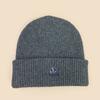 Осенне-зимняя вязаная шапка с вышивкой белого медведя и буквой для мужчин и женщин, теплая, простая, повседневная, для улицы, пуловер-шапка
