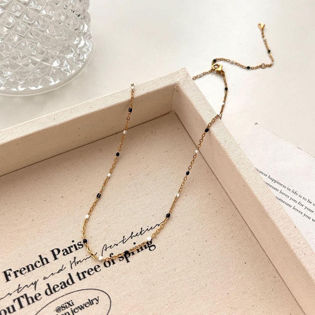 Ожерелье из натурального камня с бусинами для женщин - Роскошный чокер-цепочка на ключицу 2025