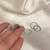 Exquisite value butterfly twisted four-piece ring women's light luxury niche design sense fashion personality temperament index finger ring