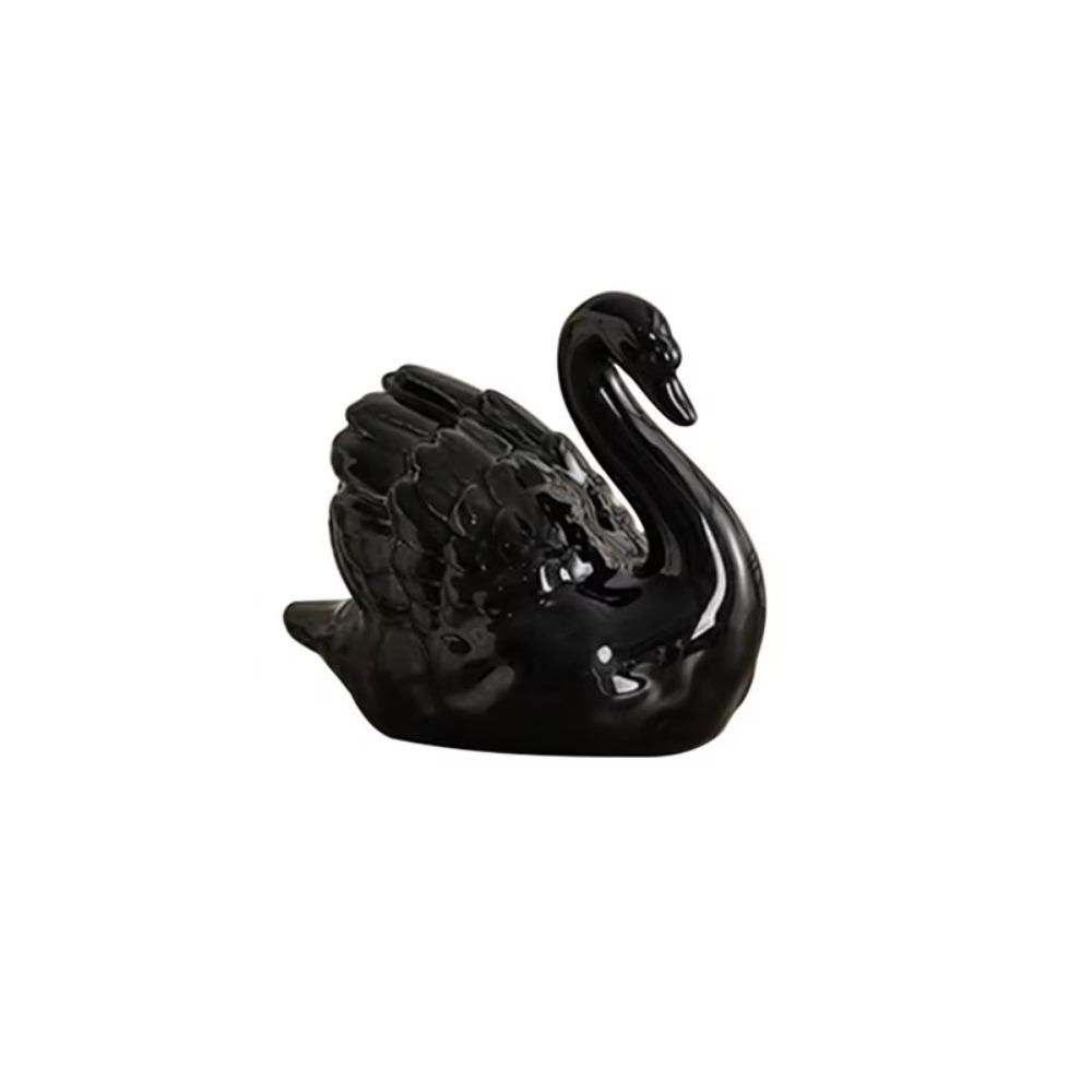 Elegant White Swan Statue Unique Swan Couple Figurine Nordic Black Swan Ornaments  Wedding Gift