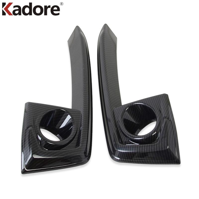 Front Fog Light Lamp Cover Trim For Honda Civic Sedan Carbon Fiber Car Accessories Head Foglight Foglamp Bezel Trims