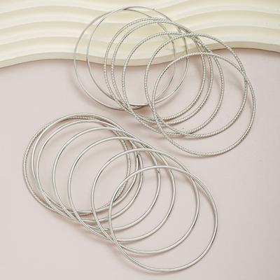 Винтажный браслет неправильной формы, золотой преувеличенный глянцевый браслет из цинкового сплава, ювелирный подарок для женщин и девочек